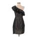 J.Crew Collection Casual Dress: Black Grid Dresses - Women's Size 2