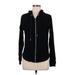 Calvin Klein Performance Zip Up Hoodie: Black Solid Tops - Women's Size Medium