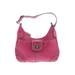 Coach Factory Leather Shoulder Bag: Pink Solid Bags