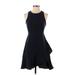 Banana Republic Casual Dress - Mini Crew Neck Sleeveless: Black Print Dresses - Women's Size 0 Petite