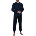 Pyjama GÖTZBURG Gr. 54, blau (blau, dunkel, allover) Herren Homewear-Sets Pyjamas