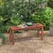 Patio Backless Bench 2-Seater Outdoor Dining Bench Solid Wood