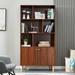 Bookcase, Bookshelf,Walnut，for Dining Room,Living Room,Entryway