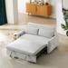 57.48" Pull-out Sofa Bed Convertible Couch 2 Seat Loveseat Sofa Modern Sleeper Sofa with Two Throw Pillows