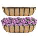 2pcs 24 Inch Window Deck with Coco Liner, 24" Window Boxes Horse Trough, Hanging Planter Window Basket Deck Railing Planter