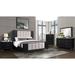 Shelby 4 Piece Black Panel Upholstered Bedroom Set