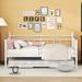 Twin Size Metal Daybed with Twin Size Adjustable Trundle, Portable Folding Trundle,Space Saving,Easy Assembly