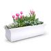Valencia 3ft Window Box - White - 36in L x 9.8in W x 10.1in H - with 2.5 Gallon Built-in Water Reservoir (5871-W)