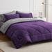 Purple California King Comforter Set, 7 Pieces Reversible Bedding Sets with Comforters, Sheets, Pillowcases & Shams