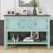 Storage Console Table With Four Small Drawers and Bottom Shelf