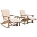 U_Style Adjustable Outdoor Wicker Double Rocking Chair - 47.2*38.4*25.2