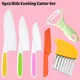 6pcs Montessori Kitchen Tools for Toddlers Kids Cooking Cutter Set Plastic Fruit Knives Children DIY