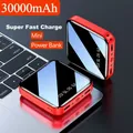 New 30000mAh Mini Power Bank Super Fast Charger Portable External Battery Pack Digital Display