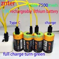 ZNTER 1.5V 7500mWh Battery Rechargeable Batteries C size Lipo LR14 Battery For RC Camera Drone