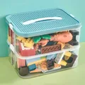 Building Blocks Toys Storage Box Lids Brick Shaped Plastic Kids Bin Child Toy Containers Sundries