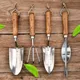 EZARC 4PCS Garden Tool Set Stainless Steel Gardening Tools Gardening Kit Include Hand Shovel Trowel