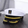 Yacht Captain Hat Navy Marine Admiral Cap Adjustable White Sailors Captain Hat Navy Hat Yacht Theme