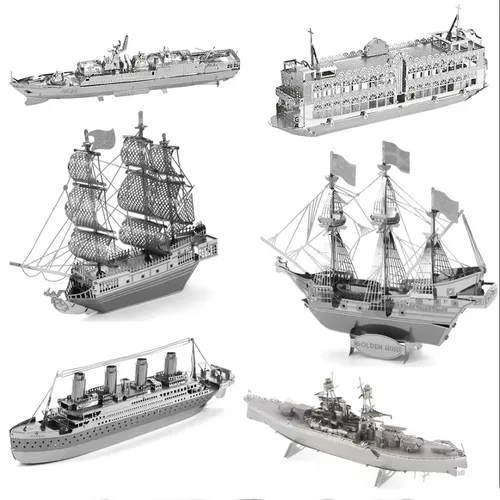 Mini 3D Metall Puzzle für Kinder Handbuch DIY die schwarze Perle RMS Titanic Burke Klasse Zerstörer