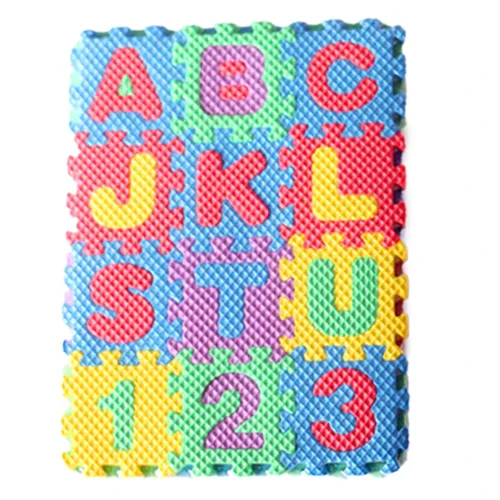 Kinder Schaum Puzzle Set Von 36 Mini Alphabet und Anzahl Puzzle Fliesen Matte Pädagogisches Lernen