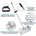 Stainless Steel Sand Sieve Foldable Beach Shark Tooth Sieve Field Supplies Beach Spade Digging Anti