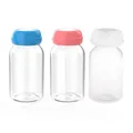 Collezione bottiglie per conservazione del latte materno da 125 per neonati. Collo ampio