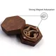 Black Walnut Hexagon Personalized Rustic Wedding Wood Ring Box Holder Wedding Ring Bearer Jewelry