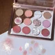 12 Color Diamond Eyeshadow Pallete Shimmer Matte Glitter Pigmented Eyeshadow Palette Metallic Makeup