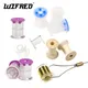 6pcs Fly Tying Plastic Empty Bobbin Spools with Buckle cap Fly Tying Thread Material Spool fly