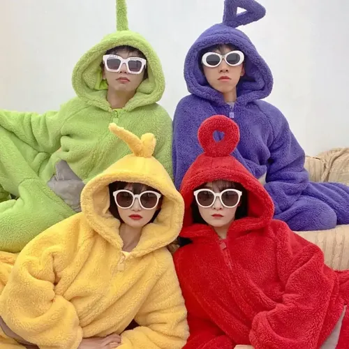 Cartoon Teletubbies Familie Performance Kostüme niedlichen Anime Puppen Halloween Karneval Cosplay