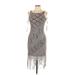 Breakin' Loose Casual Dress - Sheath Square Sleeveless: Gray Dresses - Women's Size 11