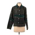 Coldwater Creek Jacket: Short Green Aztec or Tribal Print Jackets & Outerwear - Women's Size Small