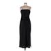 Zara Casual Dress - Formal Square Sleeveless: Black Solid Dresses - Women's Size Medium