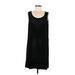 Cut Loose Casual Dress - Mini Scoop Neck Sleeveless: Black Dresses - Women's Size Medium