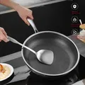 Frying Pan Stainless Steel Honeycomb Frying Pan Non-stick Non-coated Full Screen Omelet Pan Frying