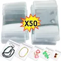 10/50pcs transparente PVC-Schmuck Organizer Beutel Taschen Anti-Oxidation Ohrring Anhänger Halskette