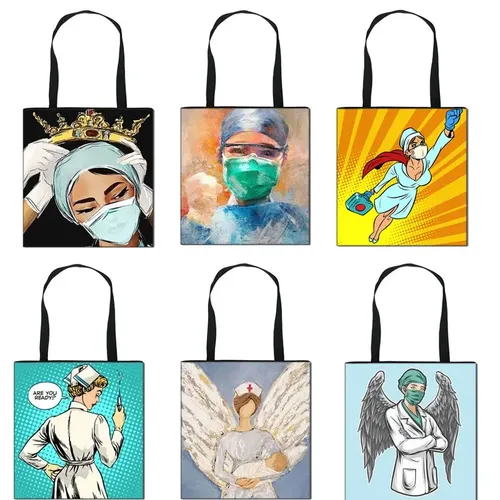 Danke Arzt & Krankenschwester Frauen Totes Krankenschwester Engel mit Flügel Mode Handtasche Mädchen