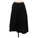 J.Crew Casual A-Line Skirt Midi: Black Print Bottoms - Women's Size 4