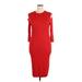 New York & Company Casual Dress - Sweater Dress: Red Dresses - New - Women's Size X-Large