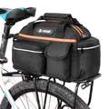 B-SOUL 13L Waterproof Bicycle Rear Bag Cycling Seat Rack Storage Trunk Handbag Pannier Travel Riding