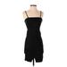 Heart & Hips Casual Dress - Mini Square Sleeveless: Black Print Dresses - Women's Size Small