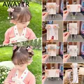 AWAYTR 2Pcs/set New Korean Yarn Elegant Butterfly Hairpin Flower Metal Tassel Long Combination Hair