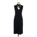 BCBG Cocktail Dress - Midi: Black Dresses - Women's Size Large