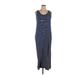 SONOMA life + style Casual Dress - Midi Scoop Neck Sleeveless: Blue Stripes Dresses - Women's Size X-Large