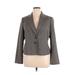 Liz Claiborne Blazer Jacket: Short Gray Jackets & Outerwear - Women's Size 16