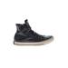 Converse Sneakers: Black Solid Shoes - Women's Size 9 - Round Toe