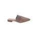 Steve Madden Sandals: Slip On Stacked Heel Casual Brown Solid Shoes - Women's Size 8 - Almond Toe