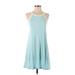 Saturday Sunday Casual Dress - High/Low: Teal Dresses - Women's Size Small