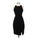 Banana Republic Casual Dress - Party High Neck Sleeveless: Black Print Dresses - Women's Size 4 Petite