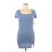 SO Casual Dress - Mini: Blue Dresses - New - Women's Size X-Large