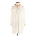 Philosophy Republic Clothing Casual Dress - Mini Tie Neck Long sleeves: Ivory Solid Dresses - New - Women's Size 46